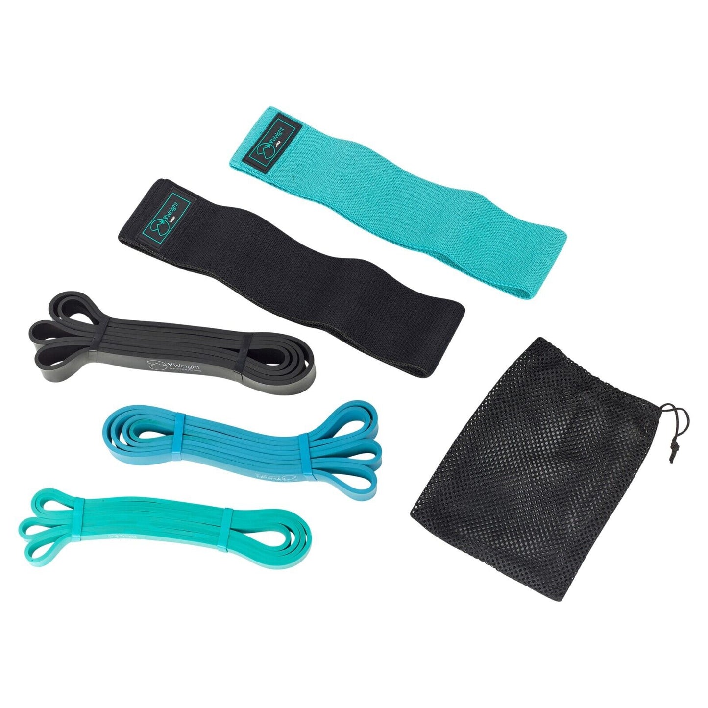 5 Pcs Weight Resistance Exercise Bands Strength Work Out Fitness Training Physio
