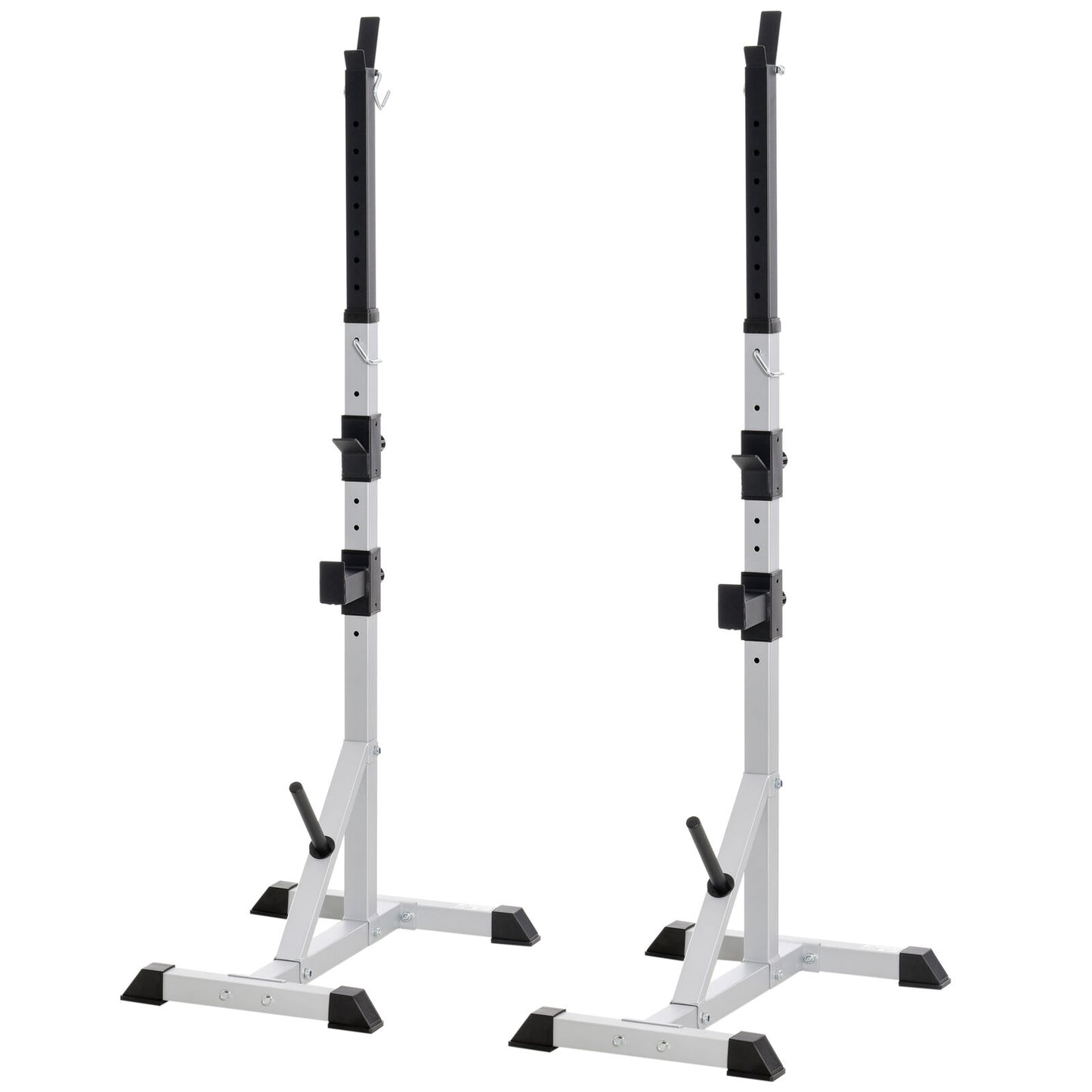 Adjustable Pair of Barbell Squat Racks Portable Stand Weight Lifting Bench Press