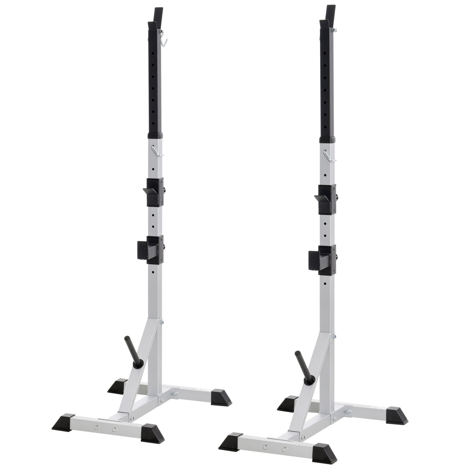 Adjustable Pair of Barbell Squat Racks Portable Stand Weight Lifting Bench Press