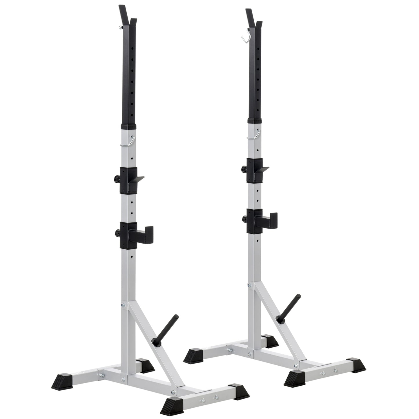 Adjustable Pair of Barbell Squat Racks Portable Stand Weight Lifting Bench Press