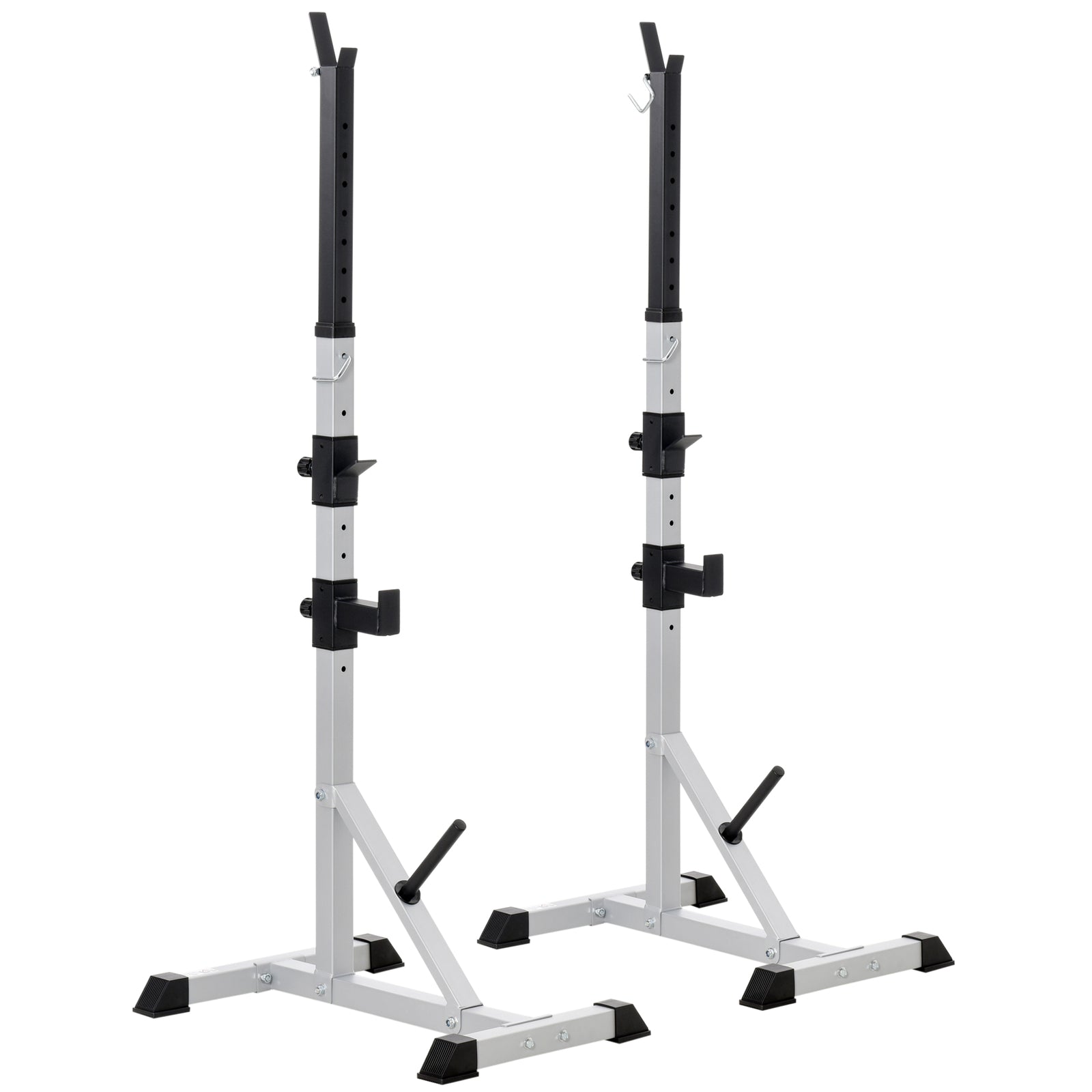 Adjustable Pair of Barbell Squat Racks Portable Stand Weight Lifting Bench Press