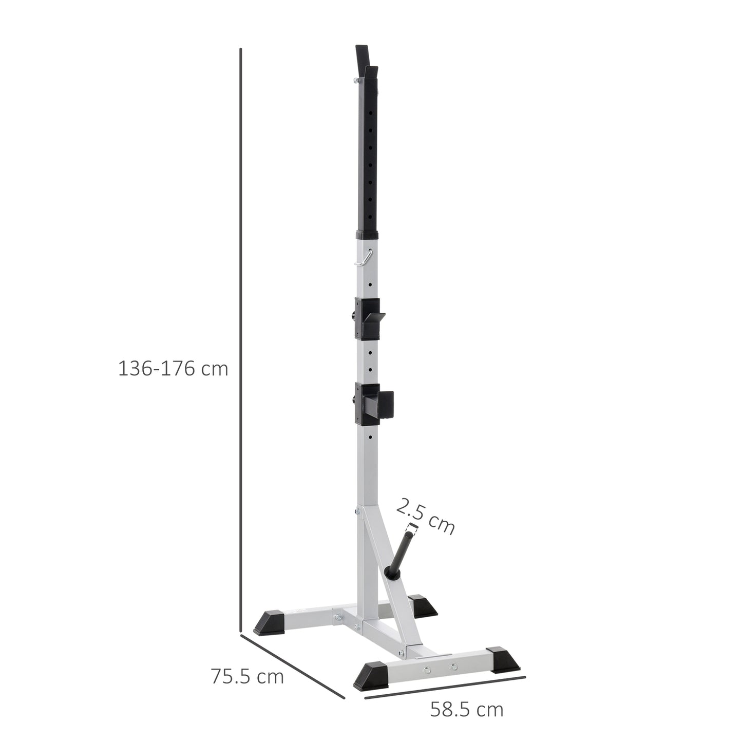 Adjustable Pair of Barbell Squat Racks Portable Stand Weight Lifting Bench Press
