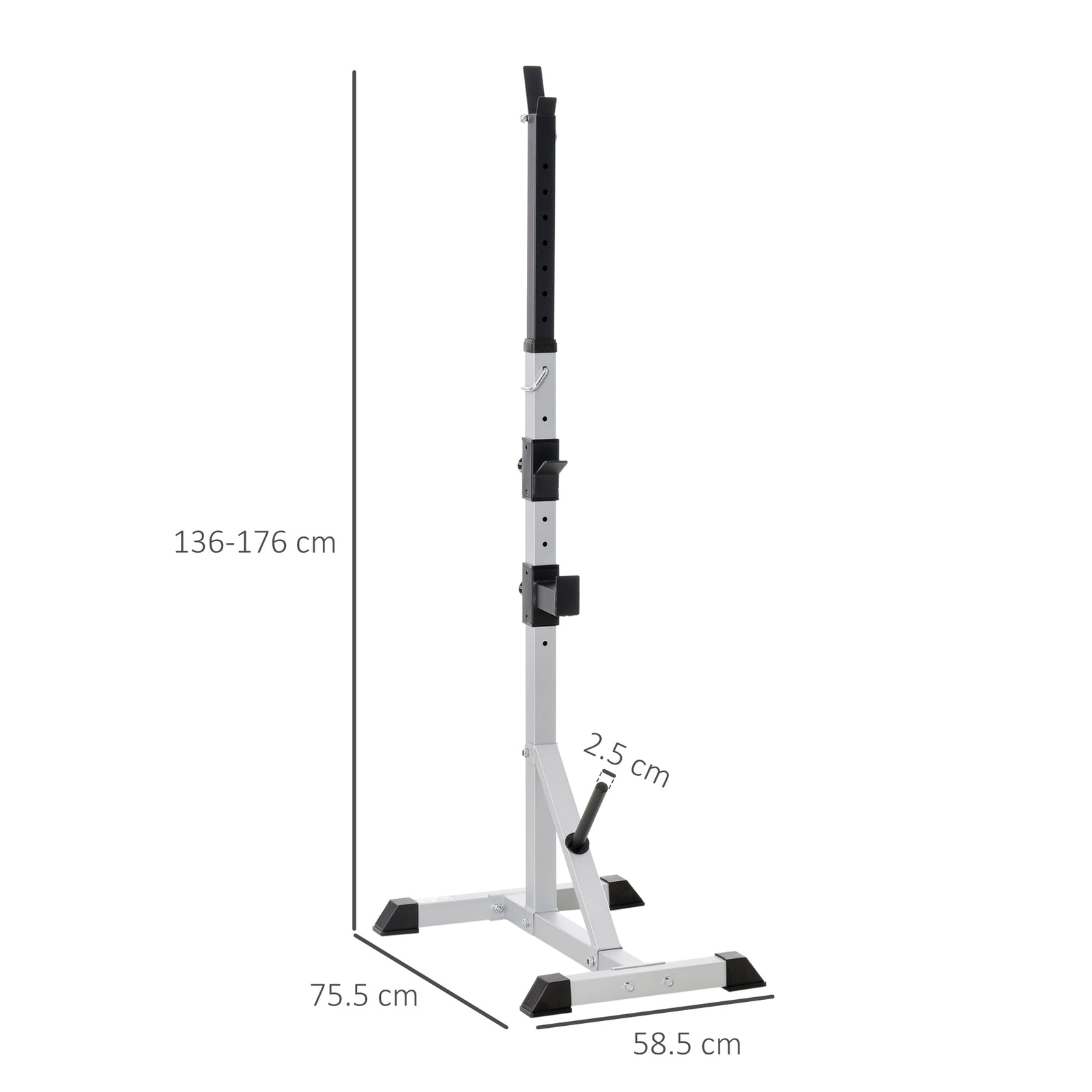 Adjustable Pair of Barbell Squat Racks Portable Stand Weight Lifting Bench Press